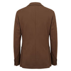 Brown Viscose Men Jacket