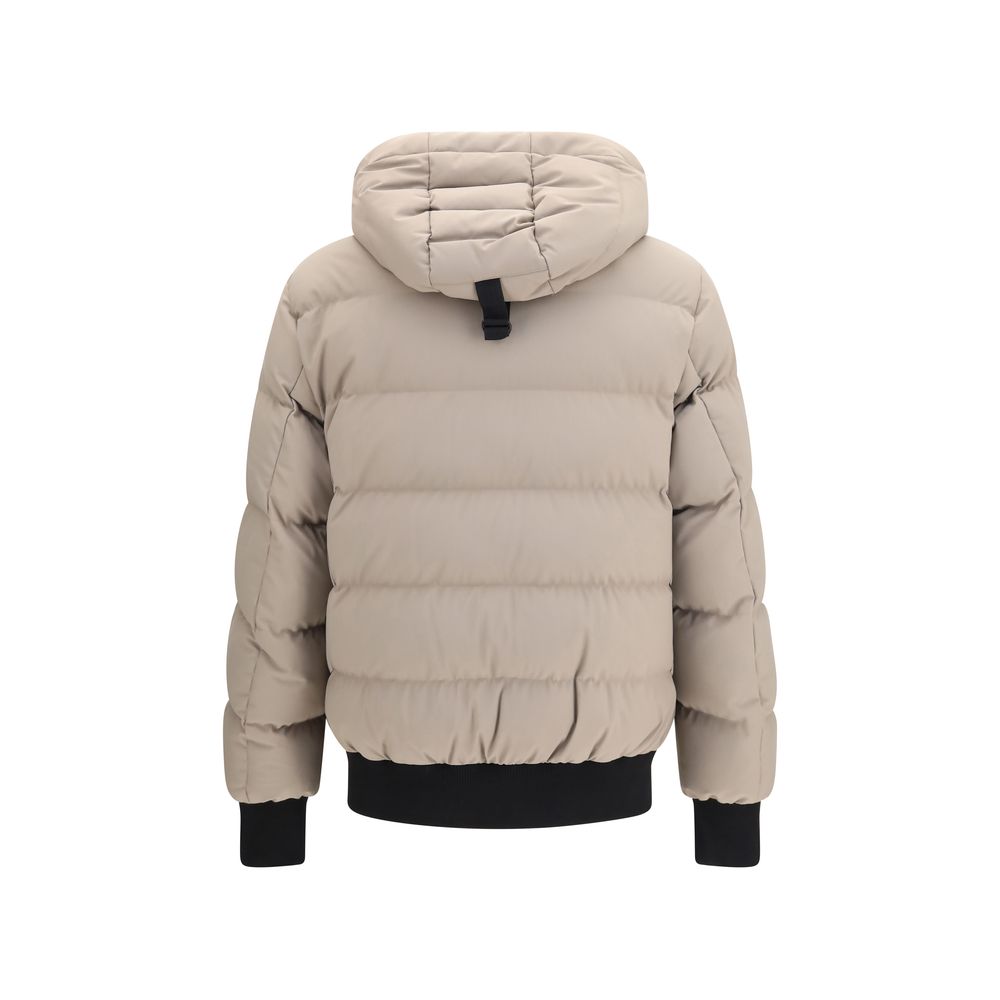 Beige Nylon Full-Length Jacket