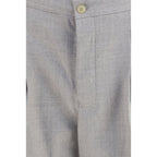 Gray Wool Oves Aries Casual Pants