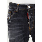Black Cotton Skinny Jeans