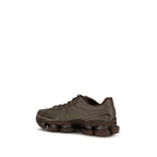 Brown Fabric Athletic Sneakers