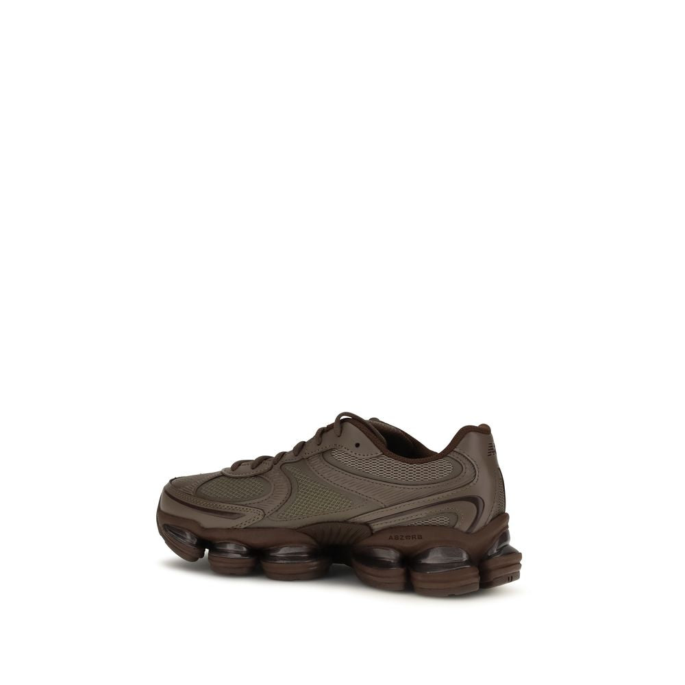 Brown Fabric Athletic Sneakers