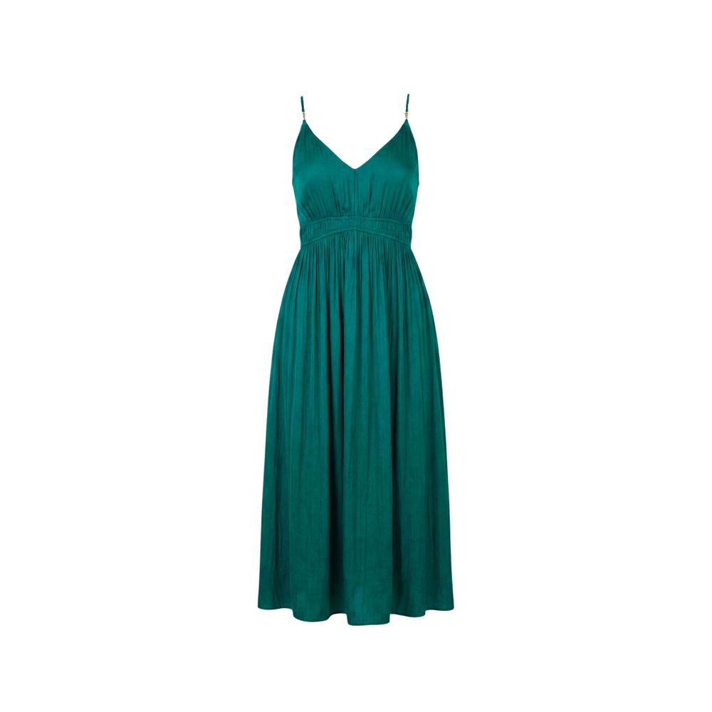Bicolor Polyester Long Dress