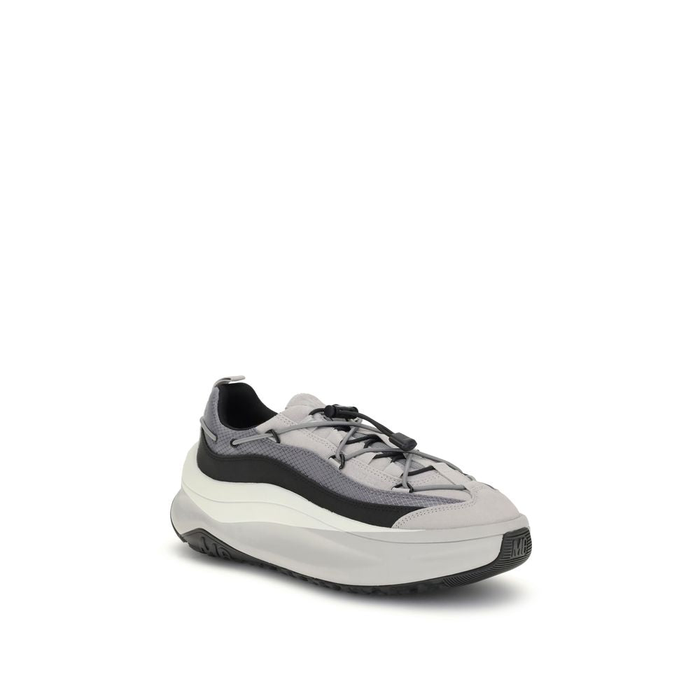 Gray Polyester Athletic Sneakers