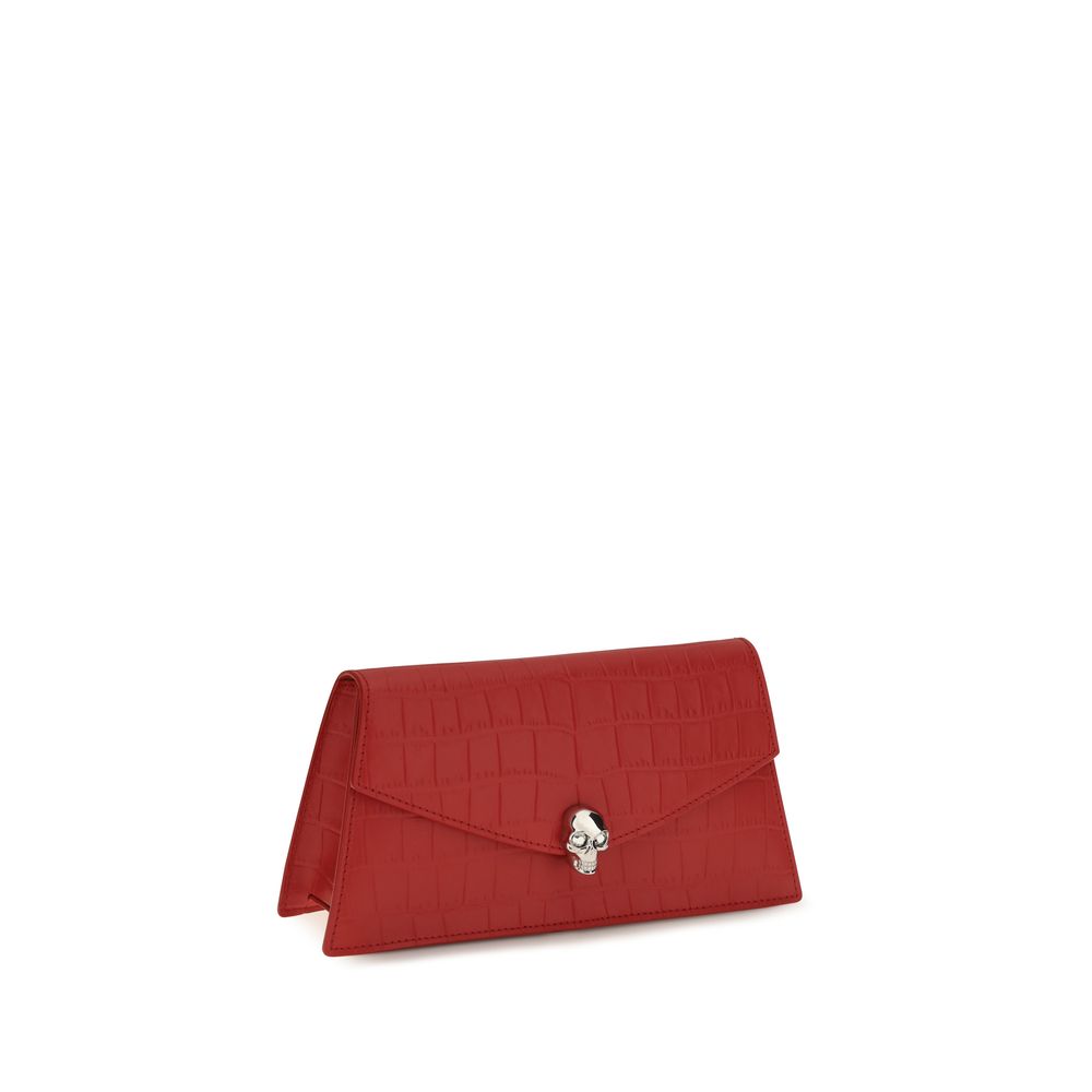Red Calf Leather Bos Taurus Clutch Bag