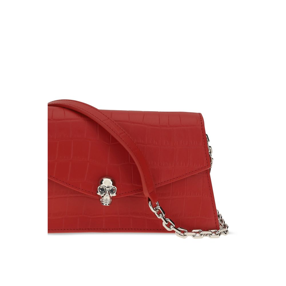 Red Calf Leather Bos Taurus Clutch Bag