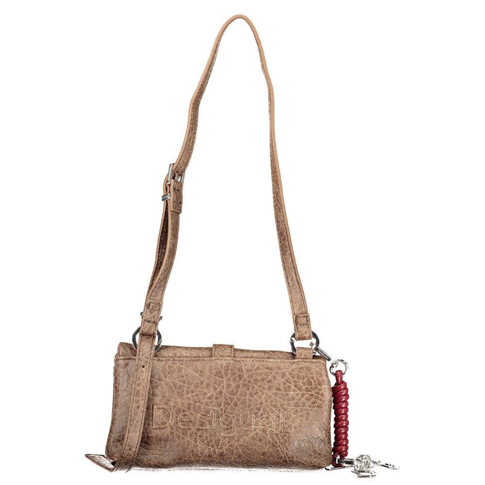 Brown Polyurethane Women's Bag