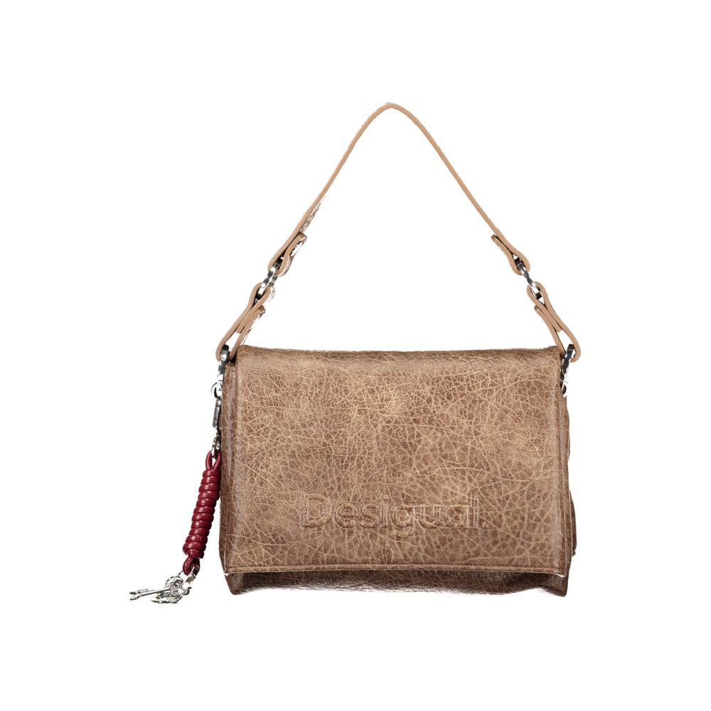 Brown Polyurethane Women's Bag