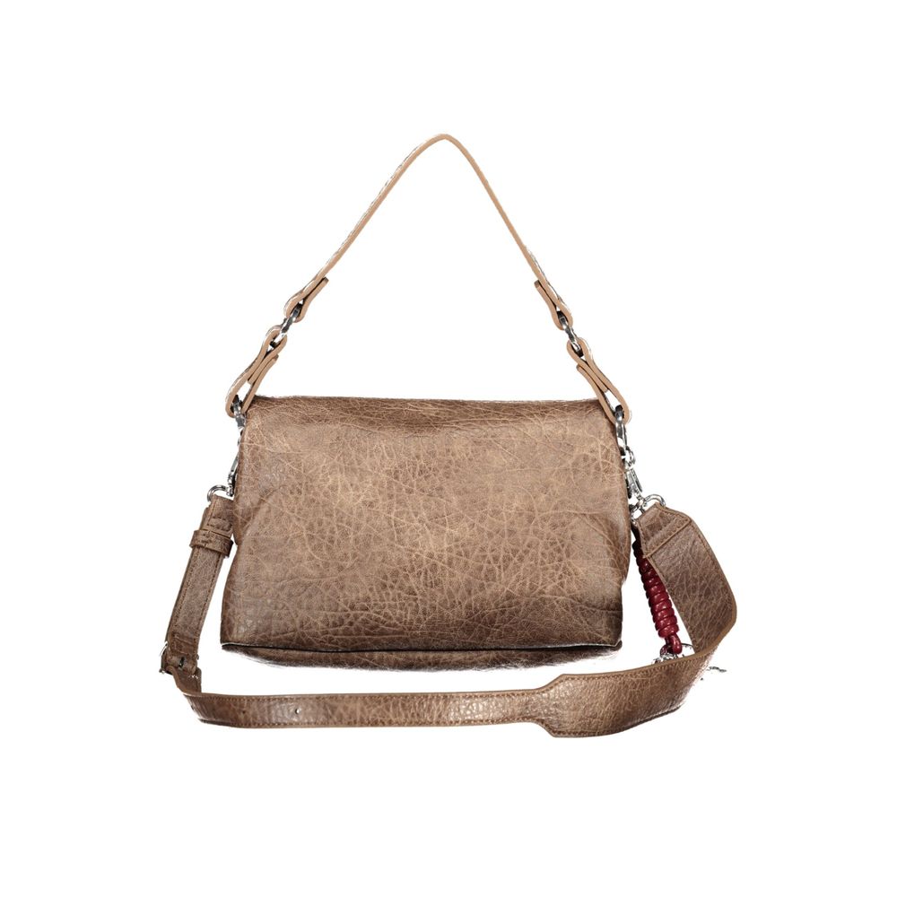 Brown Polyurethane Women's Bag