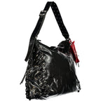 Black Polyurethane Women's Bag