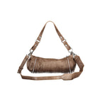 Brown Polyurethane Women Bag