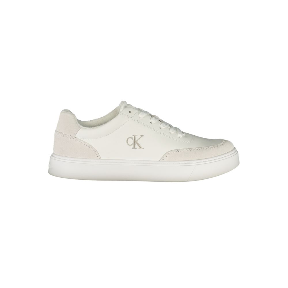White Polyurethane Men's Sneaker