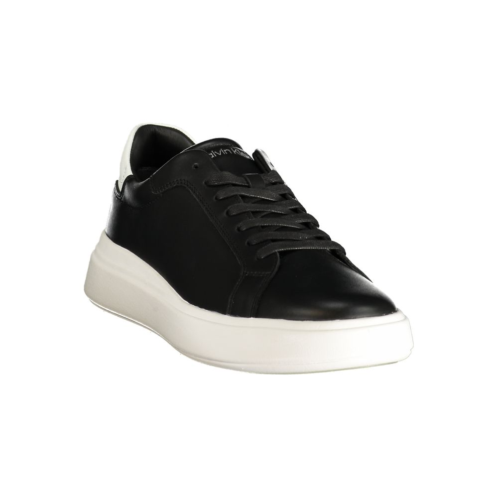 Black Leather Men's Sneaker