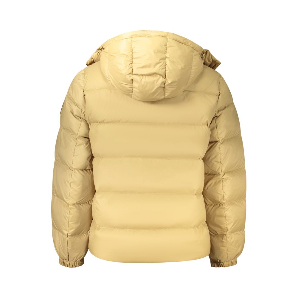 Beige Nylon Full-Length Jacket