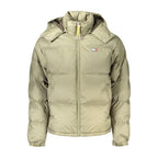Green Polyester Full-Length Jacket
