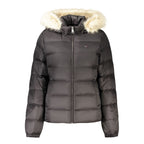 Black Polyester Full-Length Jacket