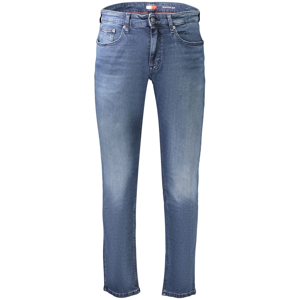 Blue Cotton Slim Fit Jeans