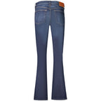 Blue Cotton Bootcut Jeans