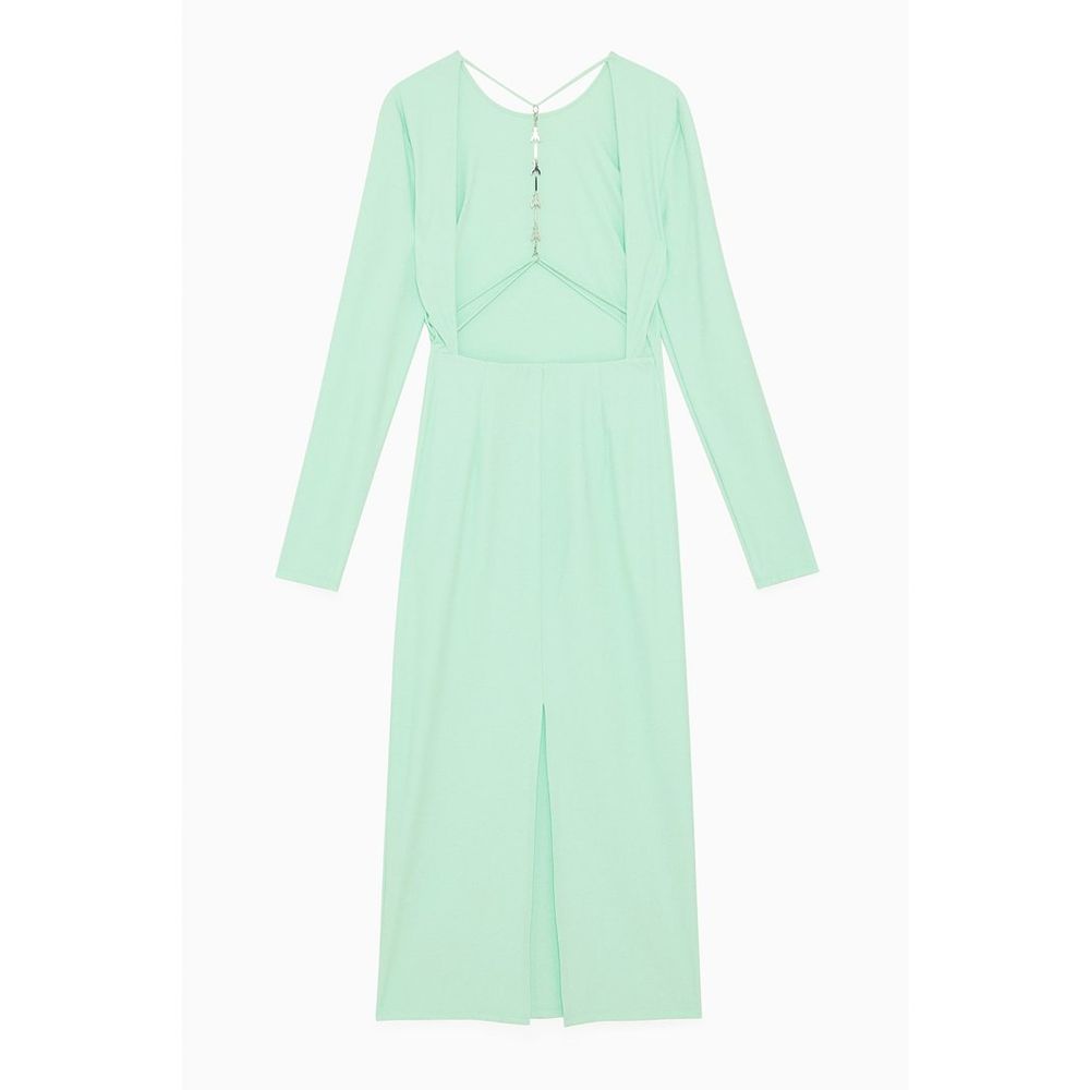 Green Polyamide Casual Dress