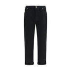 Black Cotton High-Waisted Jean