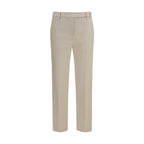 Beige Cotton Dress Pants