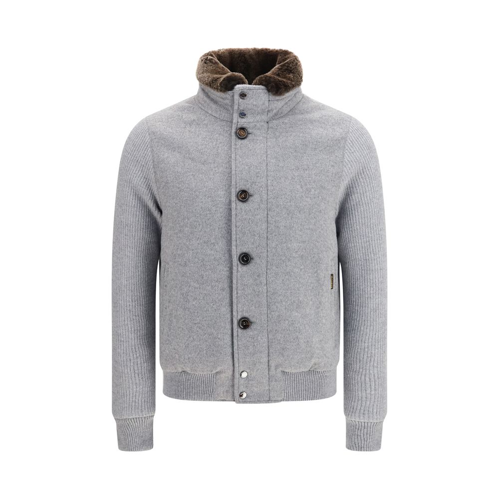 Gray Goose Down Full-Length Jacket