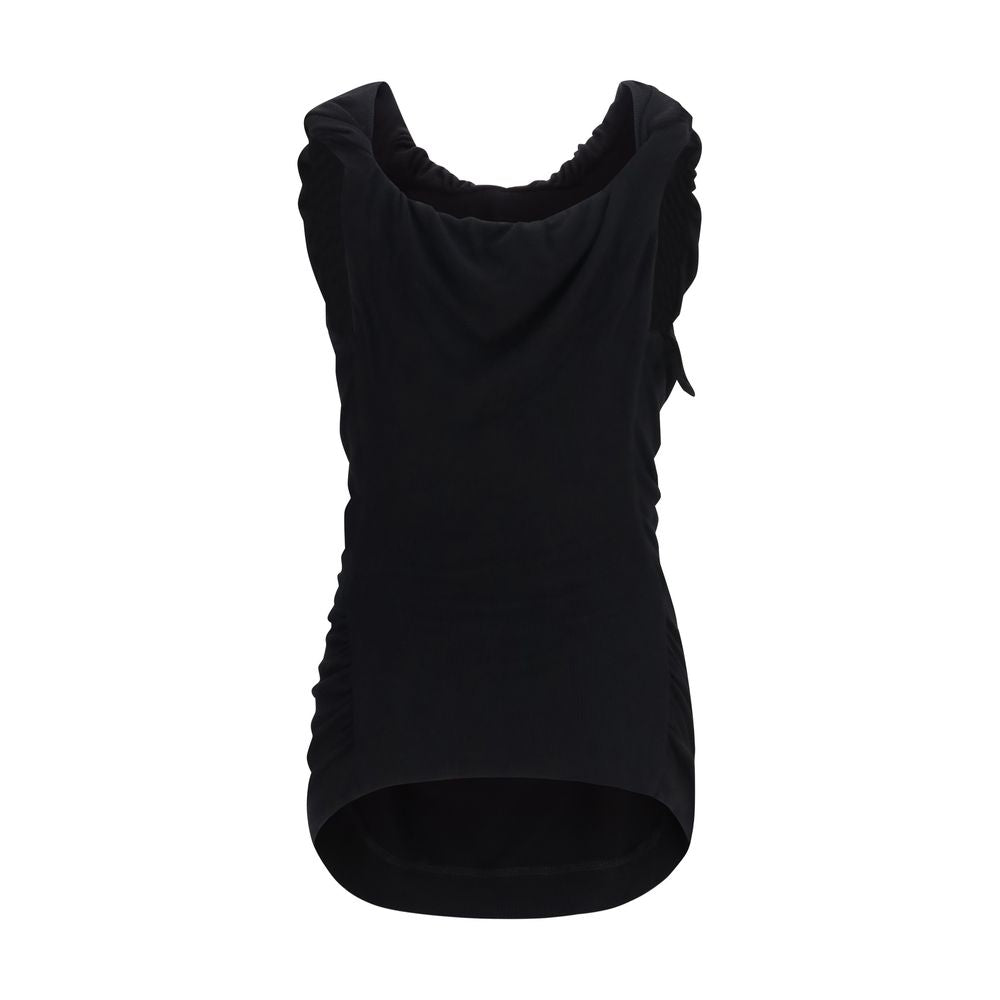 Black Viscose Shortsleeve Shirt