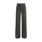 Bicolor Cotton Flared Jeans