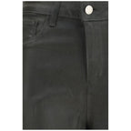 Bicolor Cotton Flared Jeans