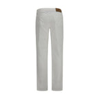 White Cotton Casual Pants