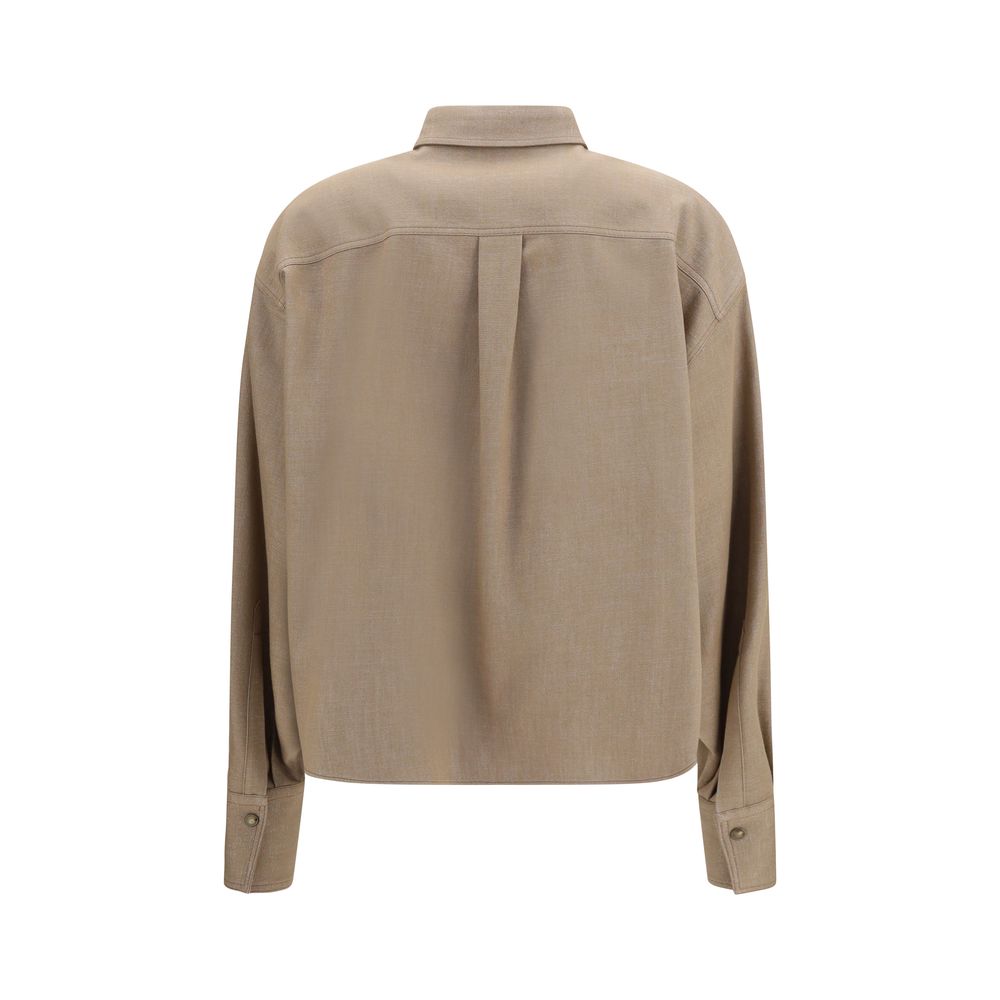 Beige Denim Shirt