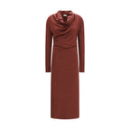 Bordeaux Wool Oves Aries Casual Dress
