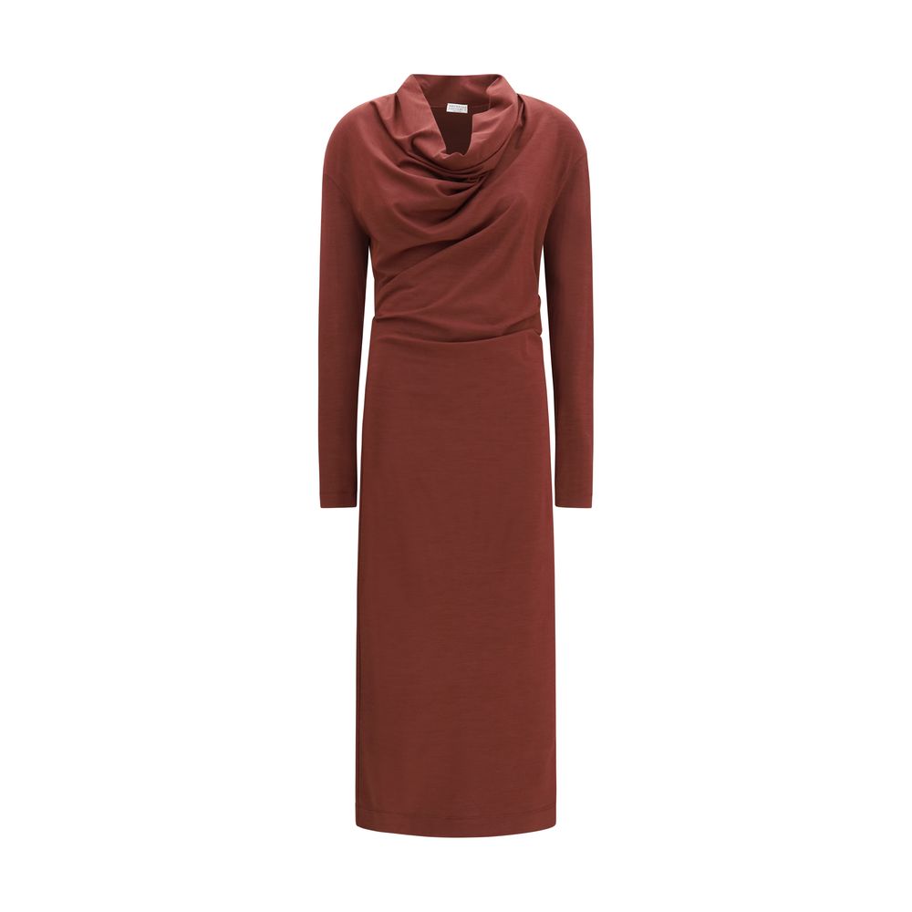 Bordeaux Wool Oves Aries Casual Dress