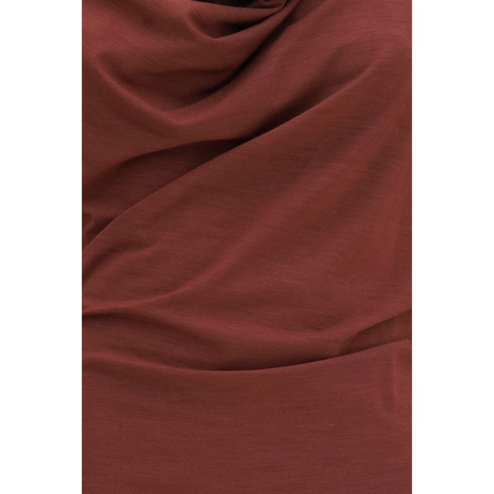 Bordeaux Wool Oves Aries Casual Dress
