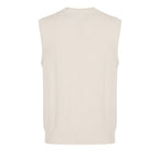 White Wool Men Sweater