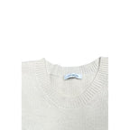 White Wool Men Sweater