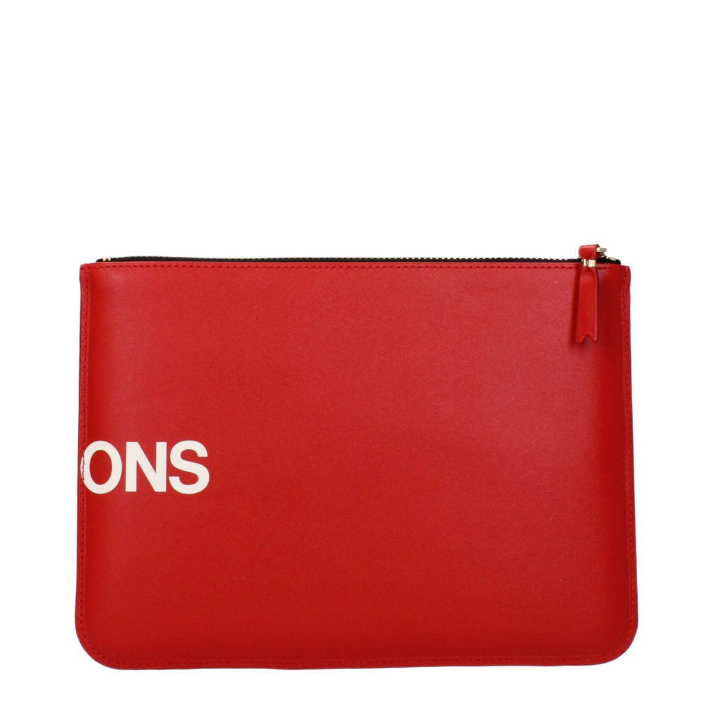 Red Leather Clutch Bag