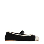 Black Fabric Ballet Flats