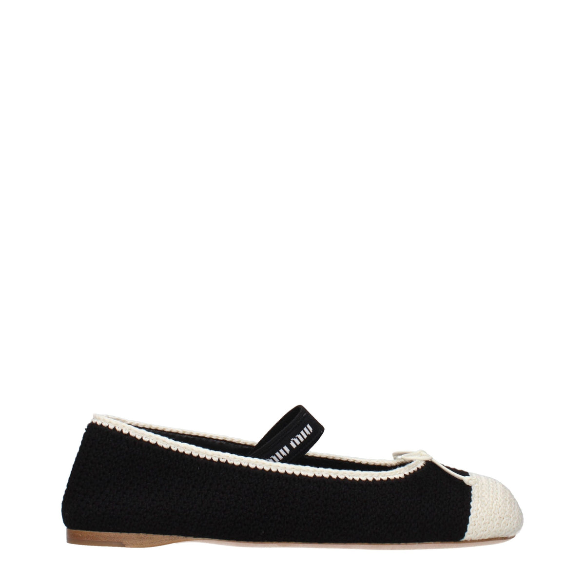 Black Fabric Ballet Flats