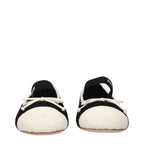 Black Fabric Ballet Flats