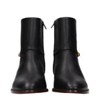 Black Leather Ankle Boots