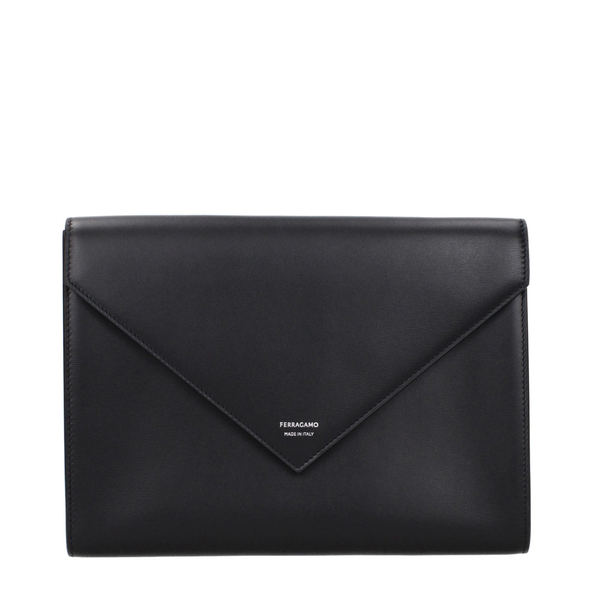 Black Leather Clutch Bag