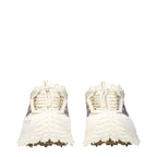 White Fabric Athletic Sneakers