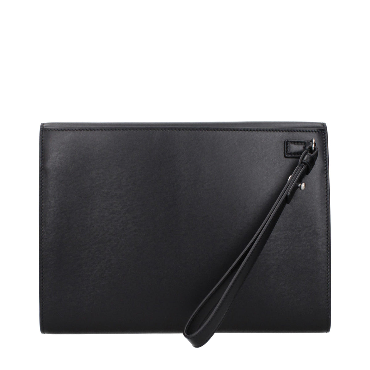 Black Leather Clutch Bag