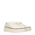 Beige Fabric Platform Sneakers