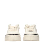 Beige Fabric Platform Sneakers