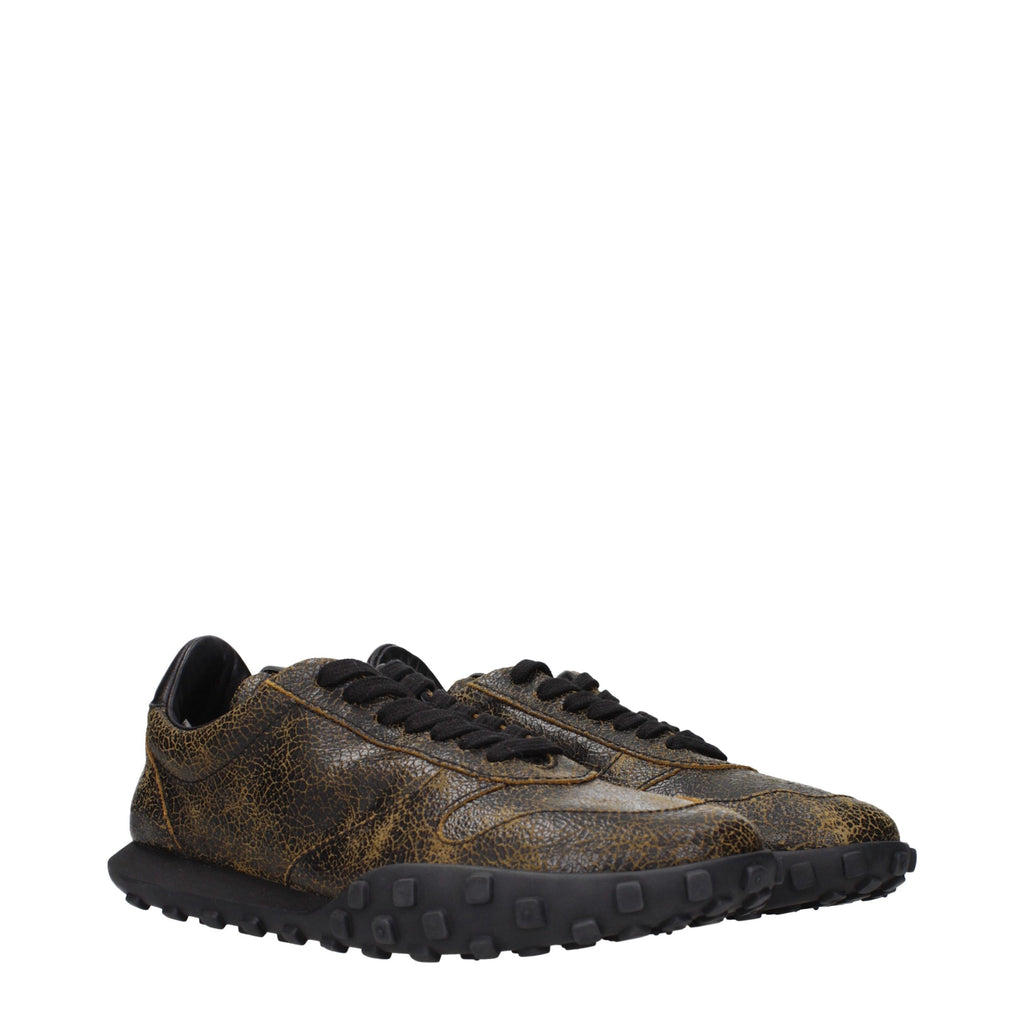 Black Leather Sneakers