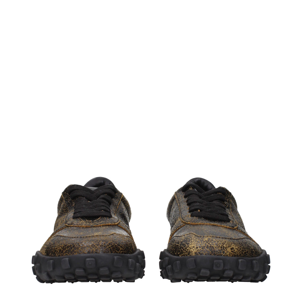 Black Leather Sneakers