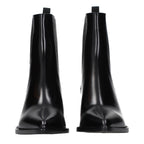 Black Leather Ankle Boots