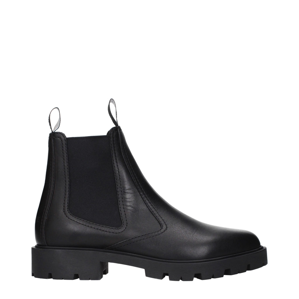 Black Leather Ankle Boots